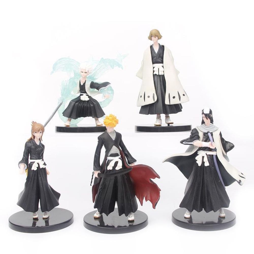 Coleção de brinquedos de figuras de anime Bleachs Kurosaki Ichigo 5 unidades
