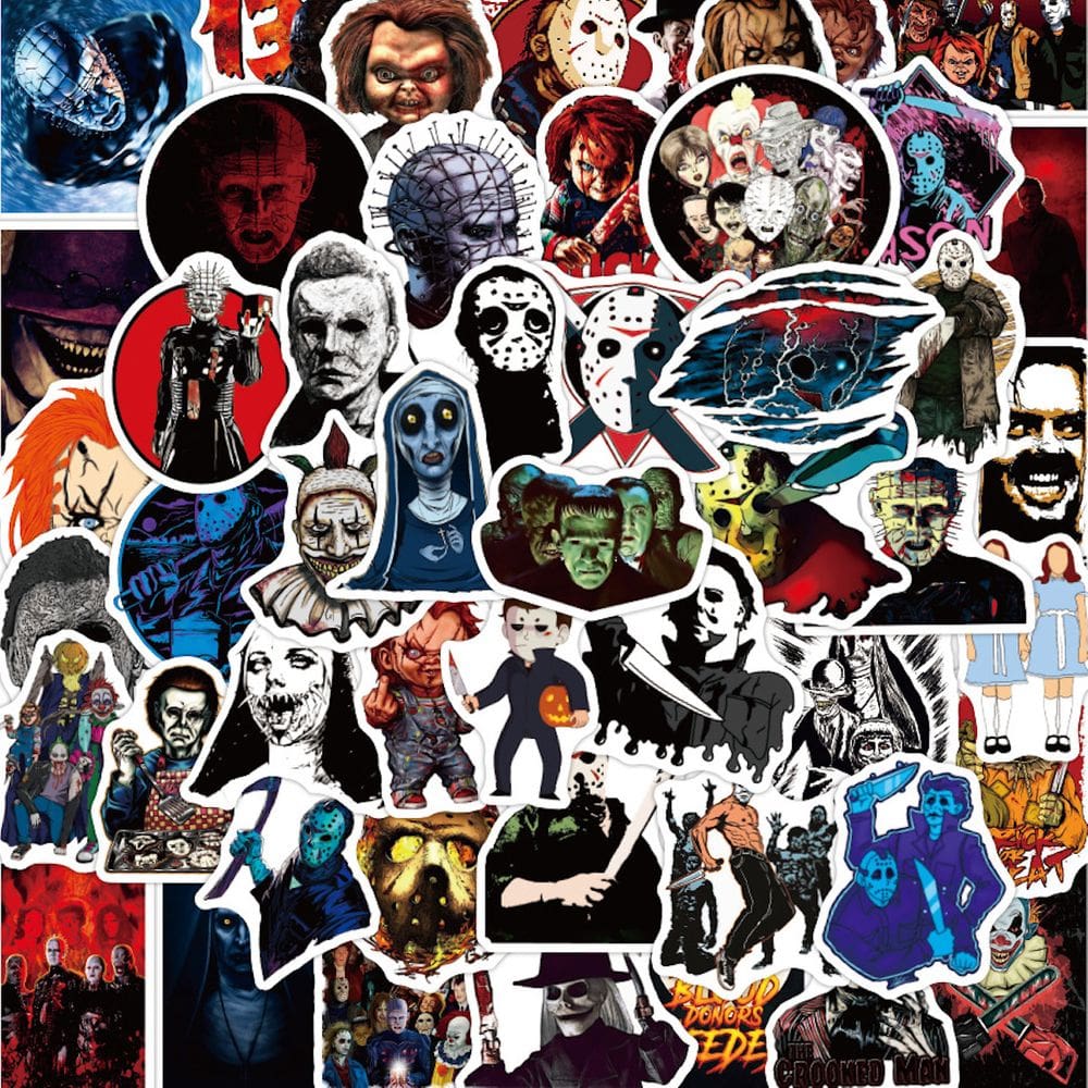 Adesivo Anime Horro Friday Jasons Vinil PVC 50 unidades 5-7 cm