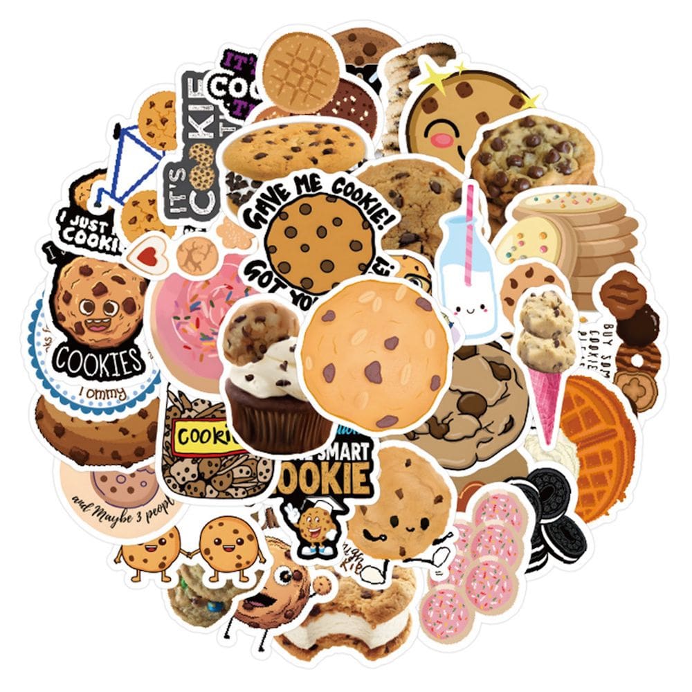Pacote de adesivos Cookie Cakes Anime 50 unidades de desenho animado decorativo
