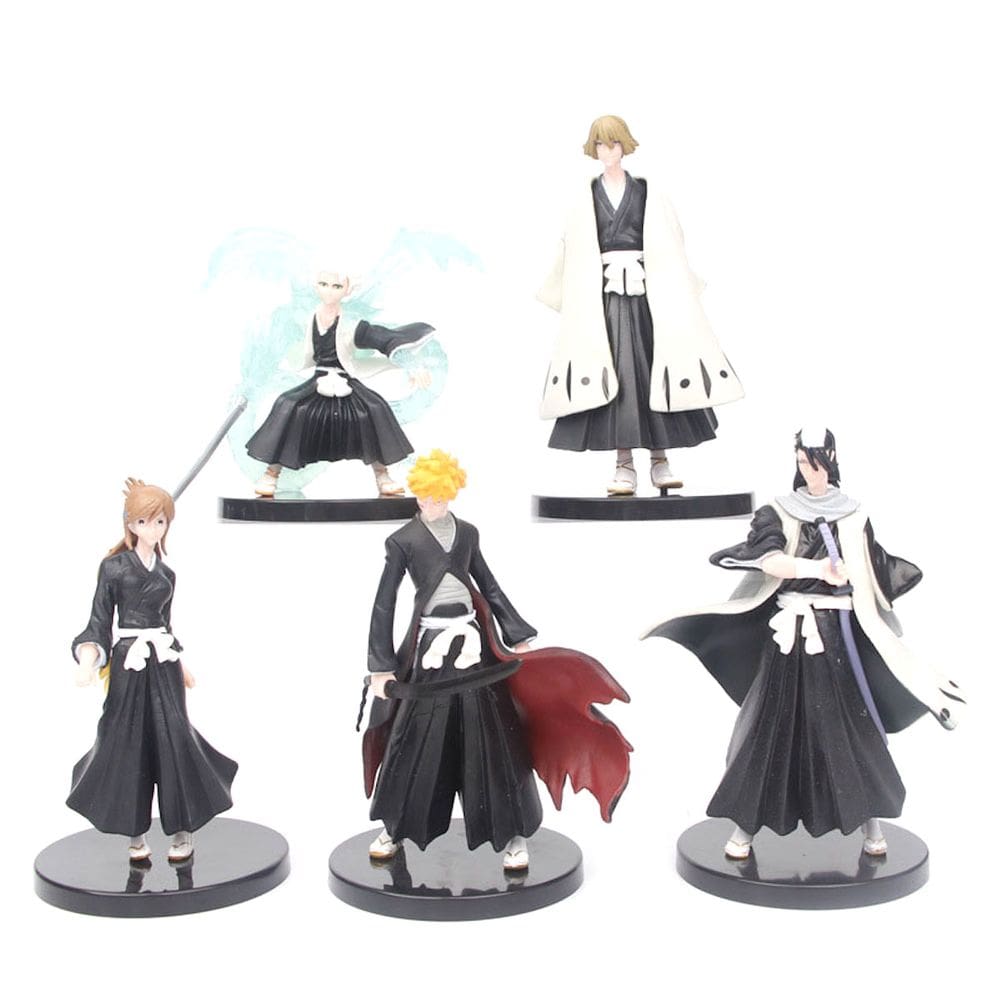 Coleção de brinquedos de figuras de anime Bleachs Kurosakis Ichigos 5 unidades