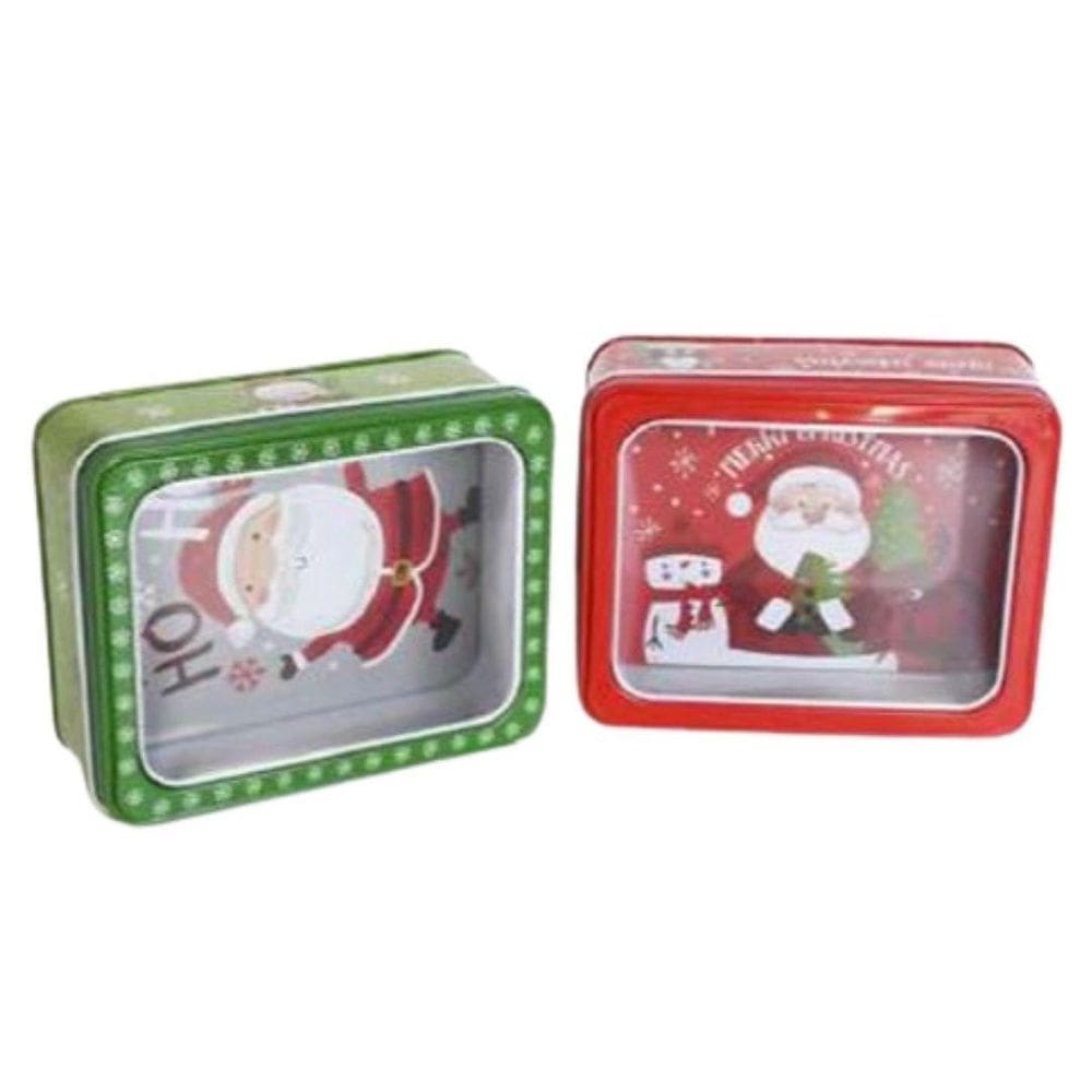 Lata De Metal Decorativa De Natal 13.5X11X5Cm