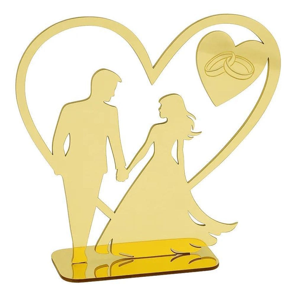 2X Topo De Bolo Casamento Bodas Festas Aniversários Decorati