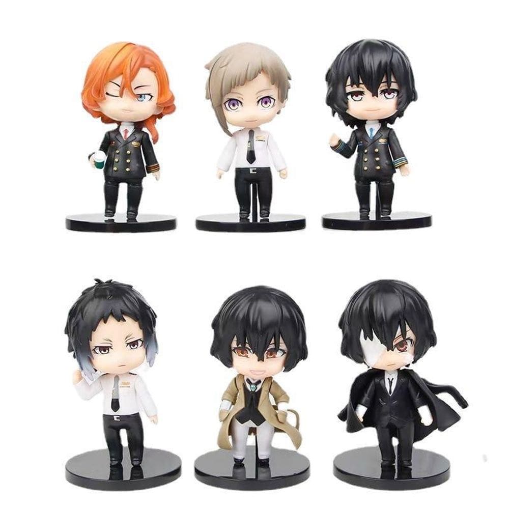 Boneco de ação Bungos Strays Dogs Dazais Osamus 10 cm 6 unidades/lote