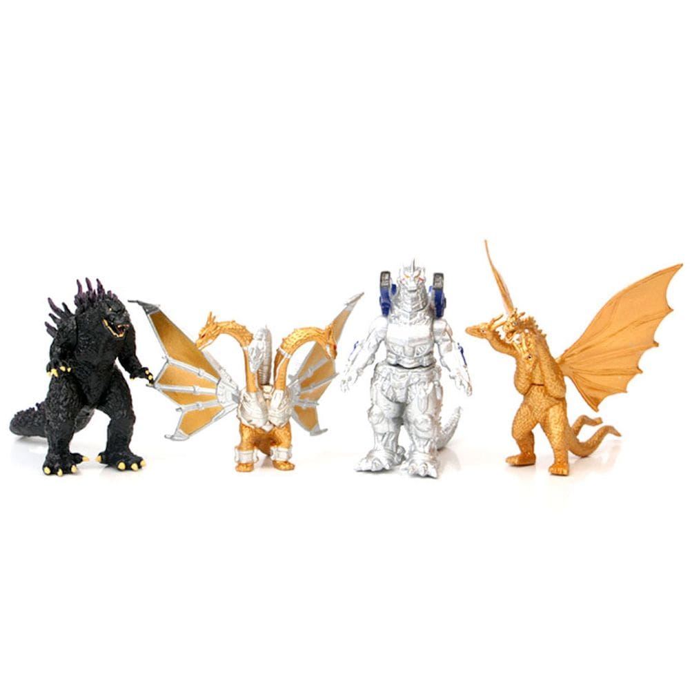 Figura de anime, brinquedo, modelo colecionável, estátua Godzillas x4