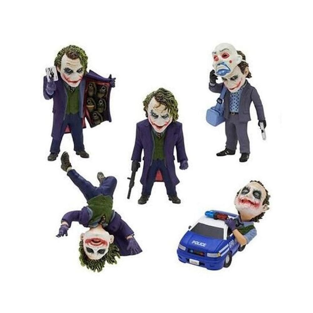 Conjunto de bonecos de ação Dark Knights Jokers, 5 peças de PVC de 6 a 10 cm