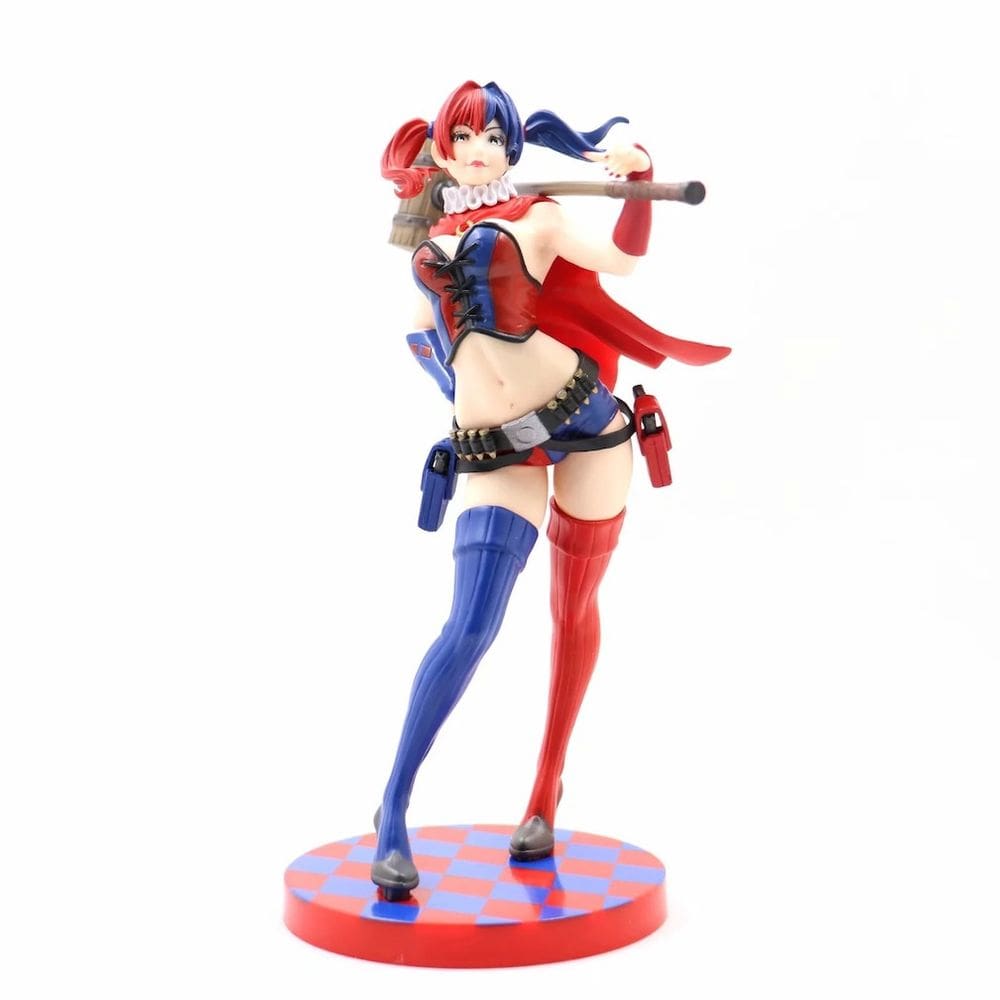 Coleção de brinquedos de figuras de anime Harleys Quinn 22 cm PVC