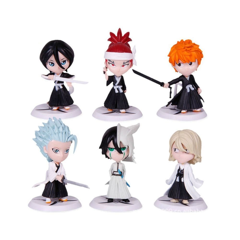Coleção Anime Figure Toy, 6 peças de PVC da série Bleach, 7,5 cm