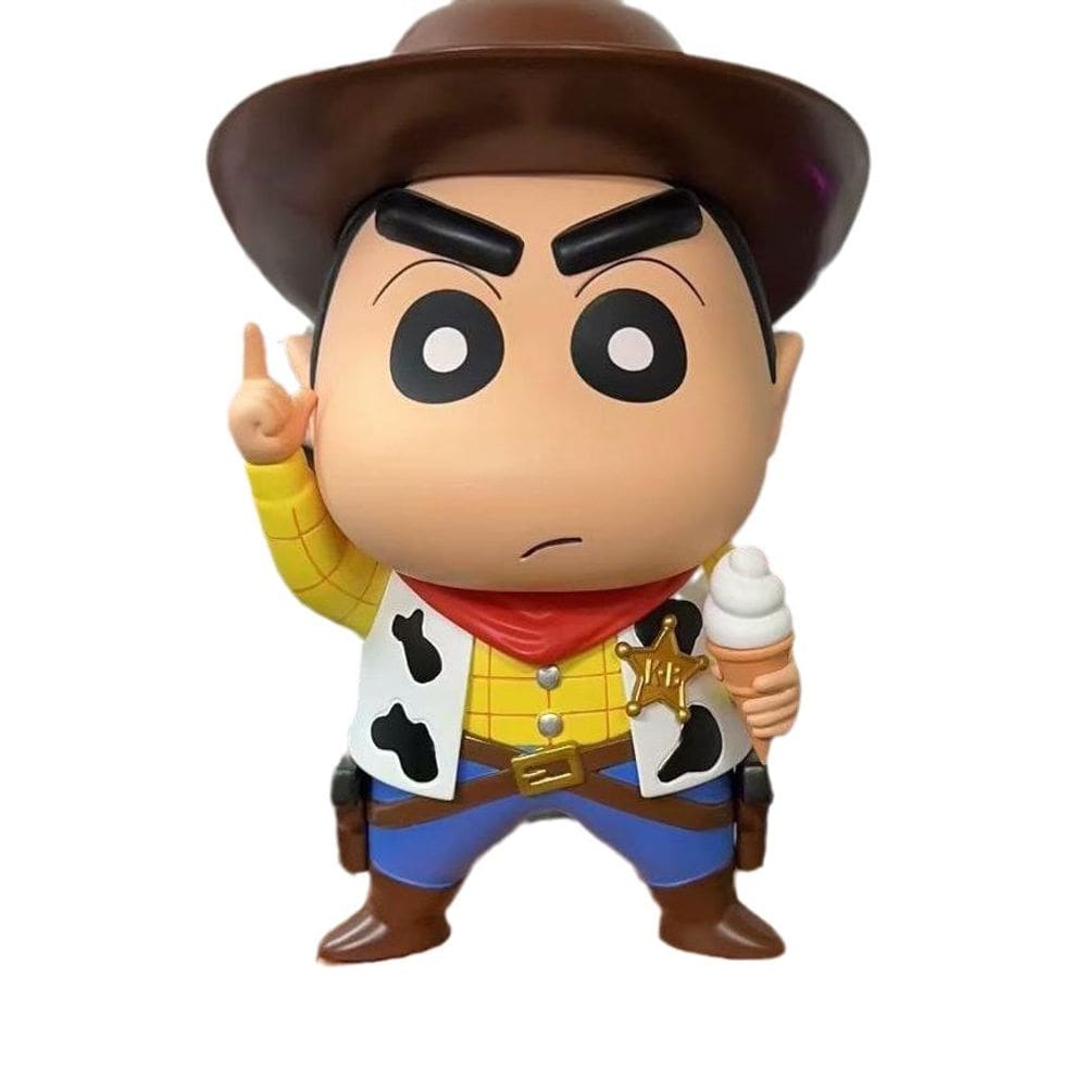 Brinquedo de boneco de anime, modelo colecionável, estátua, lápis de cor Shin Chan