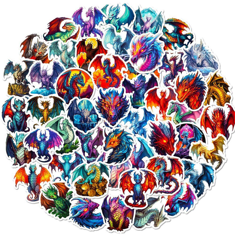 Adesivos Wings Of Fire, anime, vinil impermeável, 50 unidades