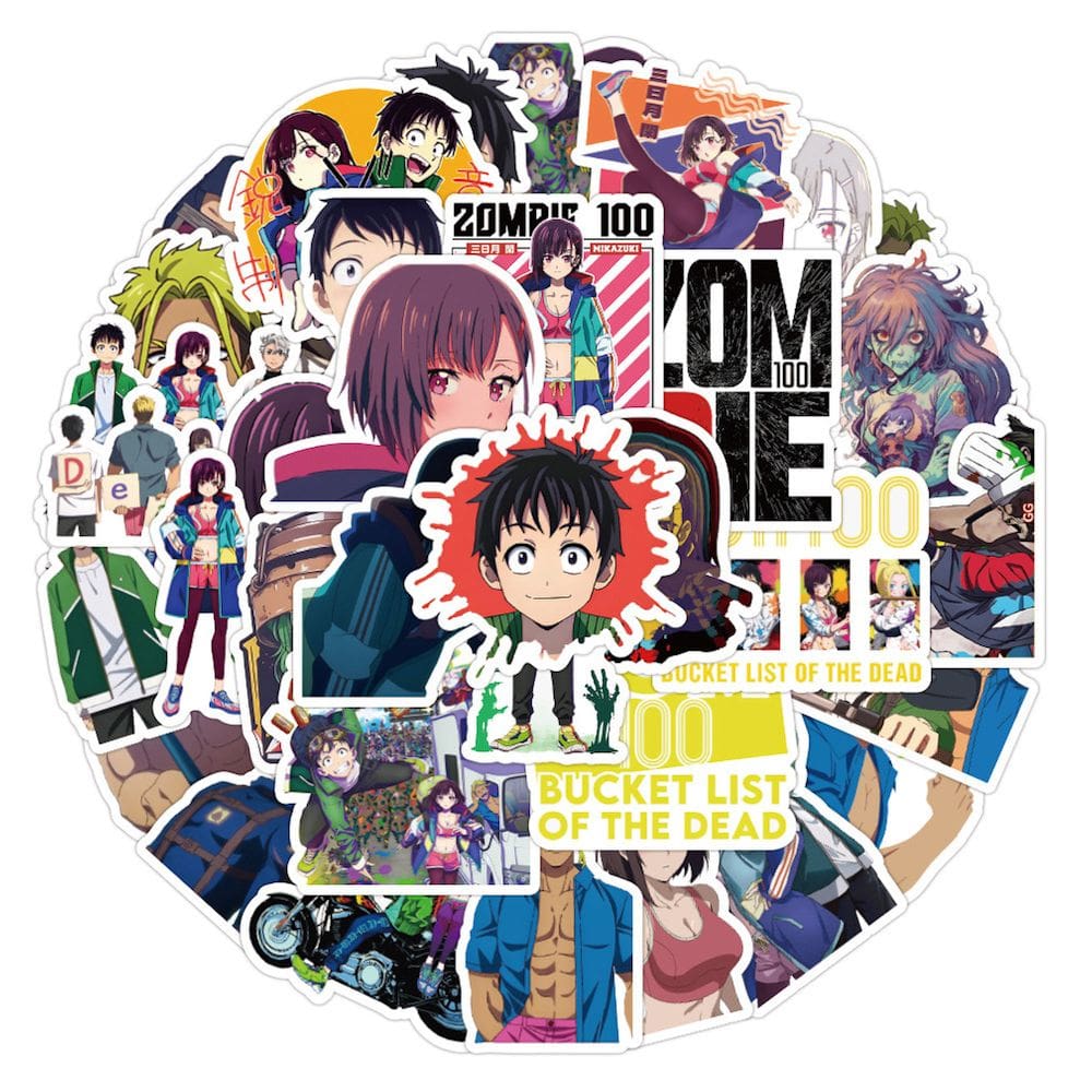Pacote de adesivos Buckets List of Deads Anime 50 unidades de 5-8 cm