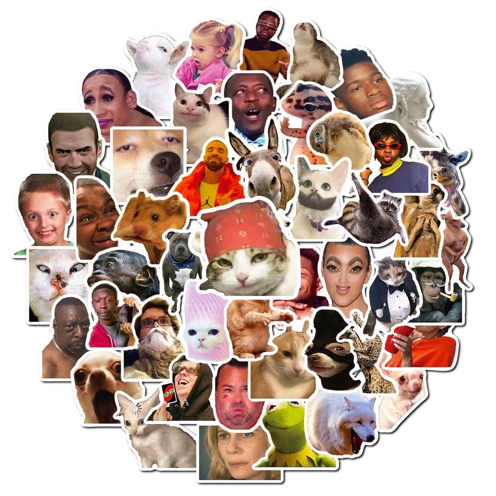 Pacote de adesivos Character Emoticon Anime Waterproof Vinyl x50