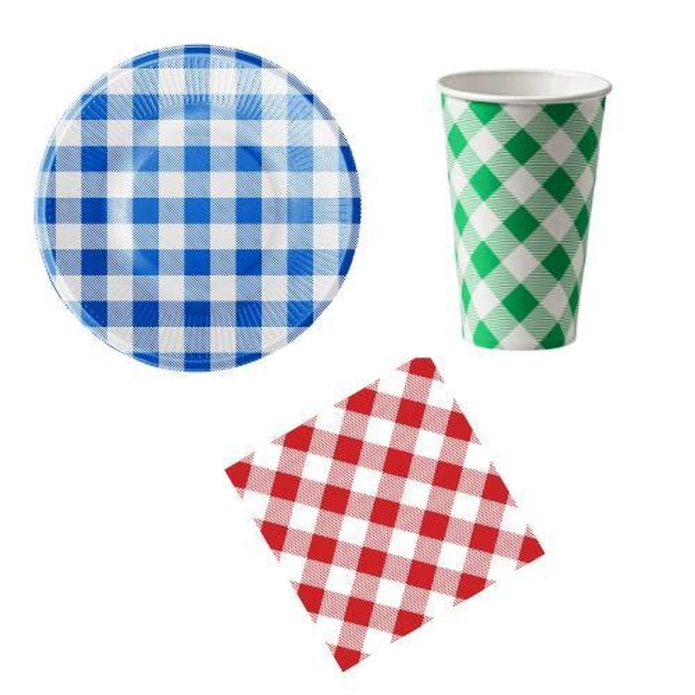 Kit 20 Convidados Festa Junina Pratos Copo Guardanapos Papel