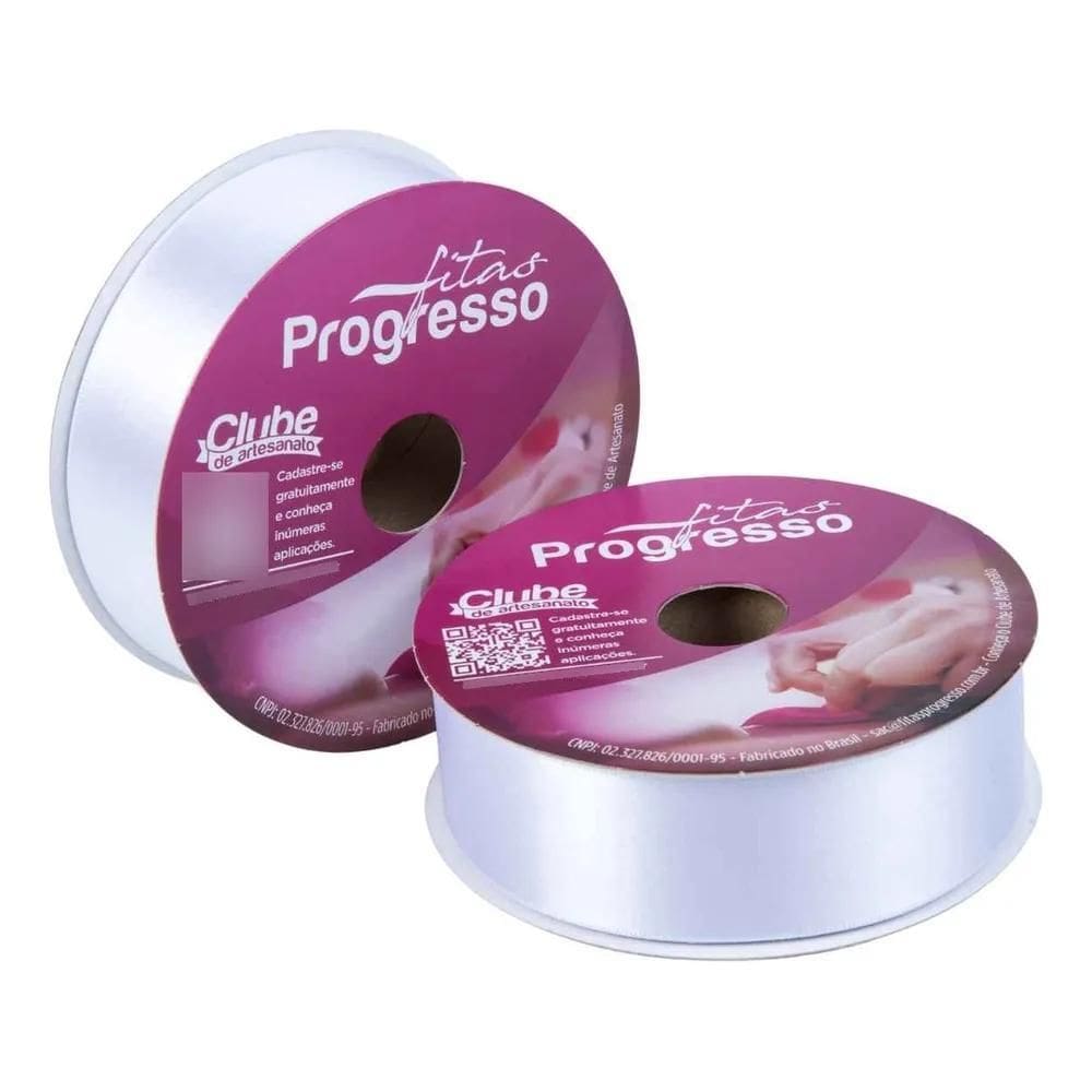 2X Fita De Cetim Progresso 38Mm Rolo 50 Metros Escolha As Co