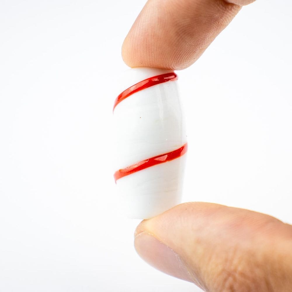 Unidade Firma Em Murano Azeitona 35Mm Guias - Escolha A Cor