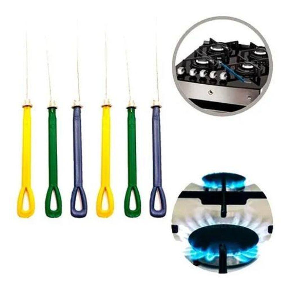 Kit 6 Unidades Agulha Para Desentupir Fogão Jwc