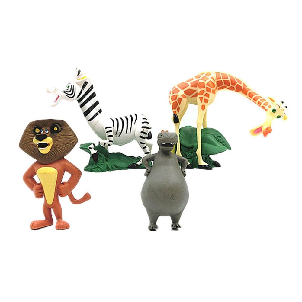 Brinquedo de boneco colecionável: girafas de Madagascar, 4 peças