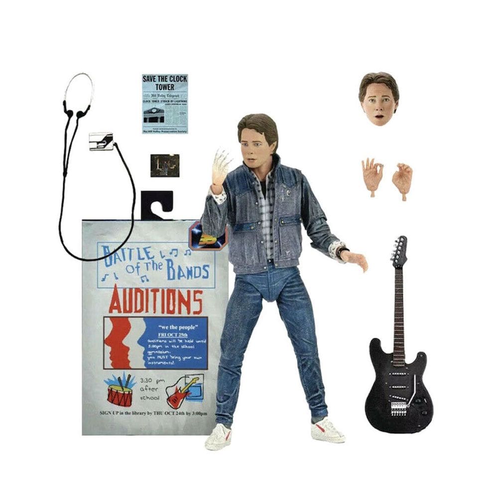 Brinquedo de boneco de anime colecionável Backs To Futures Martys McFly