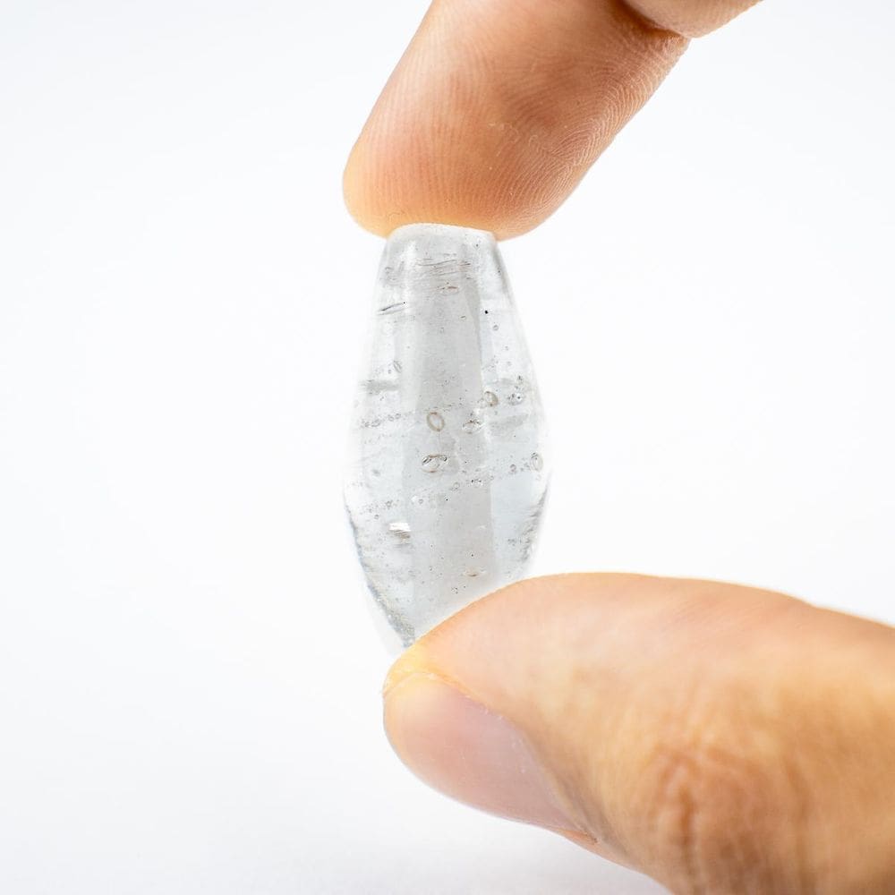 Unidade Firma Em Murano Azeitona 35Mm Guias - Escolha A Cor