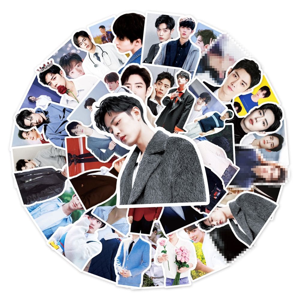 Pacote de adesivos Xiaozhan Anime Waterproof Vinyl 50 unidades