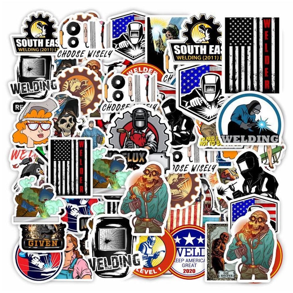 Pacote de adesivos Anime de soldagem de desenhos animados de estilo industrial (50 unidades)