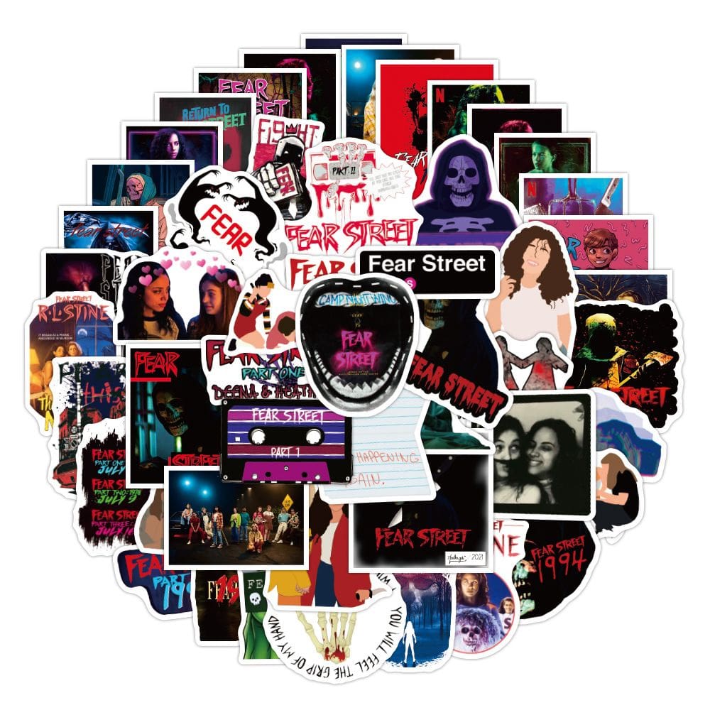 Pacote de adesivos Fear Street Anime, vinil impermeável, 50 unidades