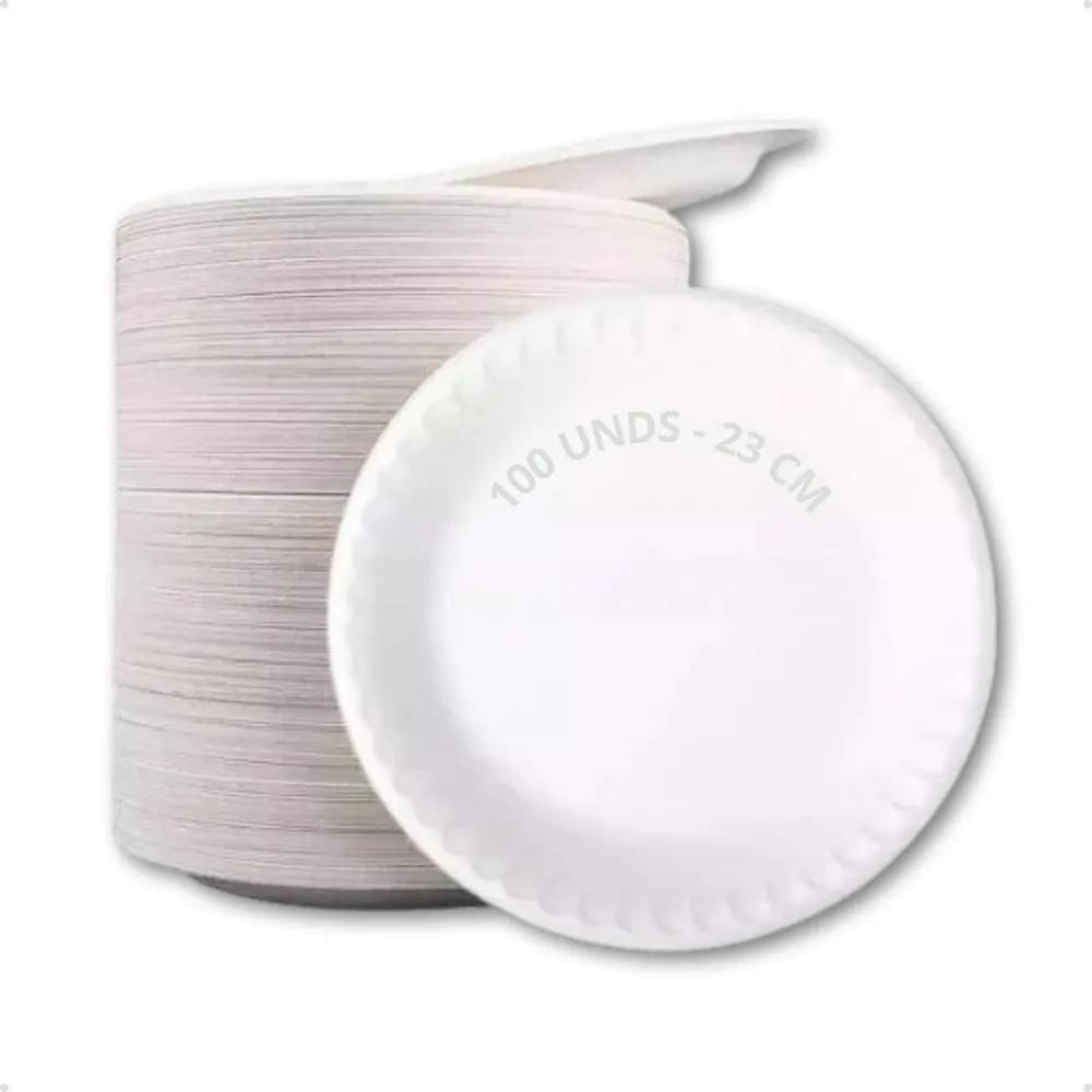 2X Prato Descartável Refeição Festa Isopor Almoçochurrasco 1