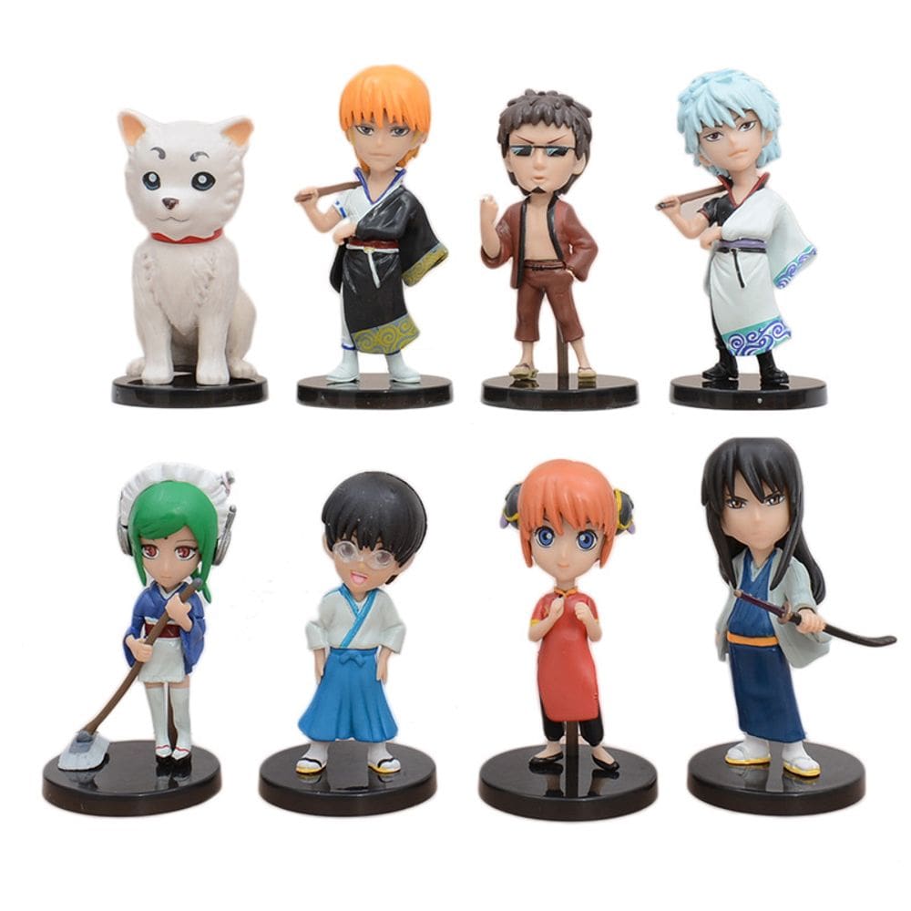 Boneco de ação Gintamas Sakatas Gintokis 9 cm, anime colecionável