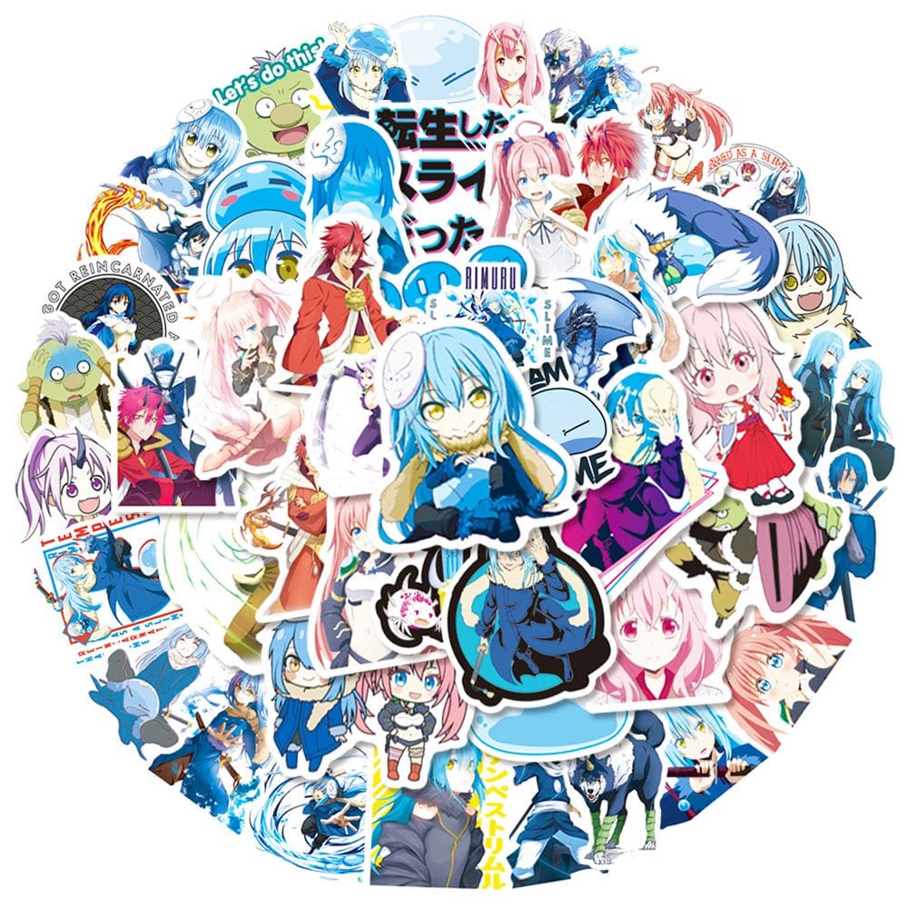 Adesivos That Time I Got Reincarnated as a Slime, pacote de 50 unidades