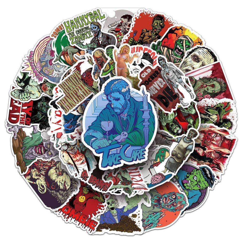 Pacote de adesivos Frankensteins Anime Waterproof Vinil 51 unidades