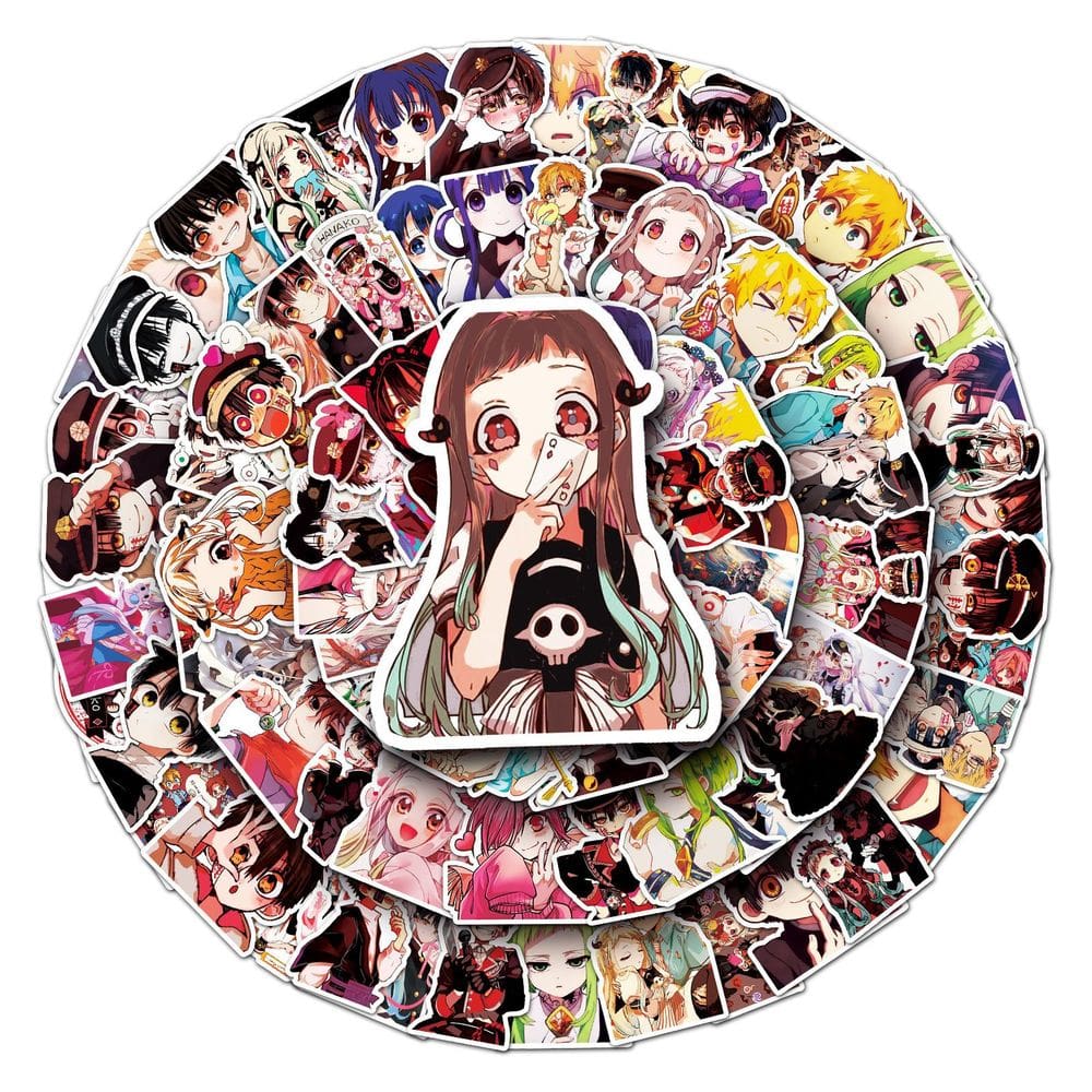 Pacote de adesivos Toiletbounds Hanakokuns Anime Waterproof 100 unidades