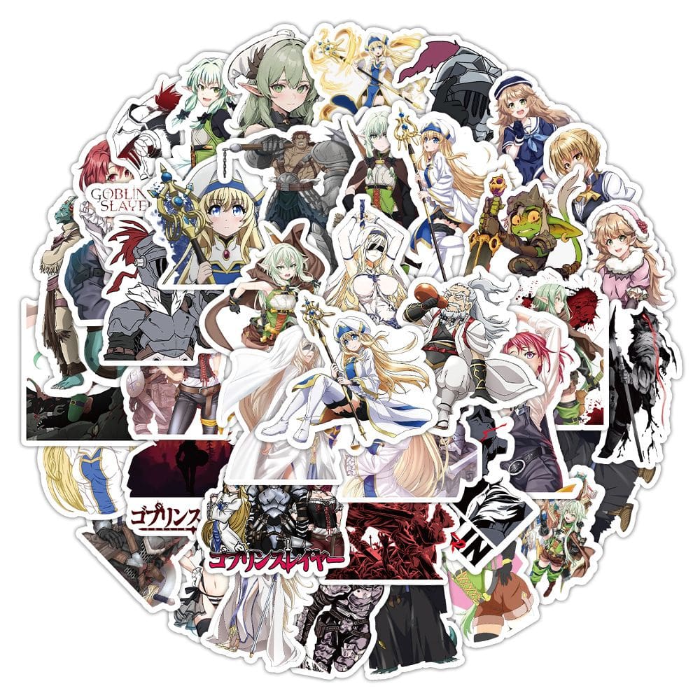 Pacote de adesivos Goblins Slayers Anime Waterproof Vinyl S 50 unidades
