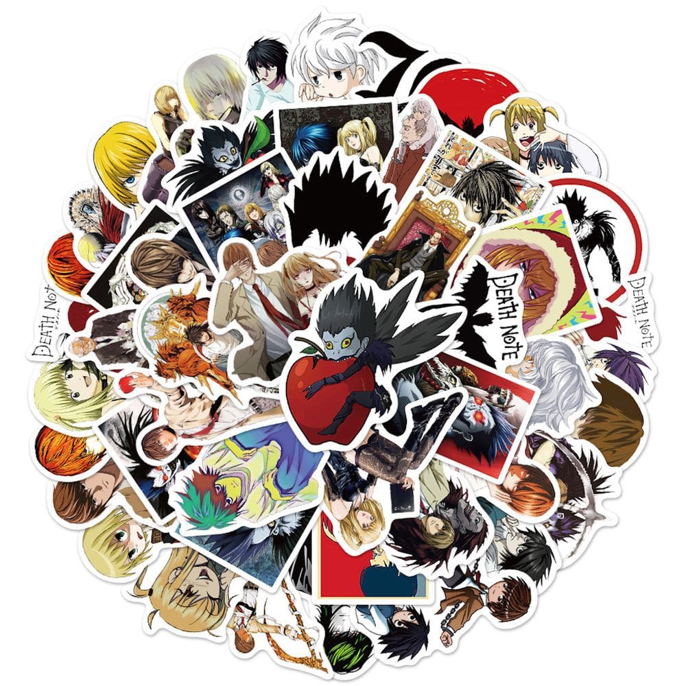 Pacote de adesivos Death Note Anime 50 unidades 4-8 cm