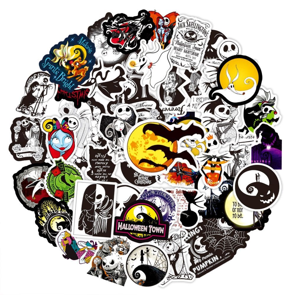 Adesivos Nightmares Before Christmas Anime Water 50 unidades