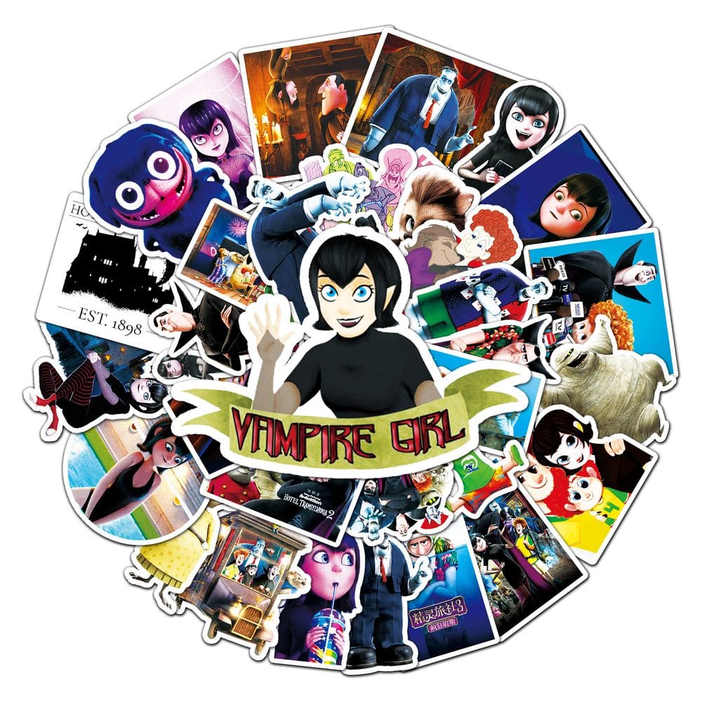 Pacote de adesivos Hotels Transylvanias Anime Waterproof Vinyl