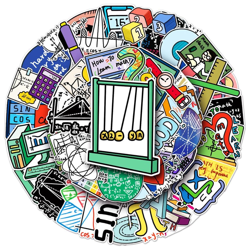 Adesivos Mathematical Formulas 50 unidades à prova d`água para anime