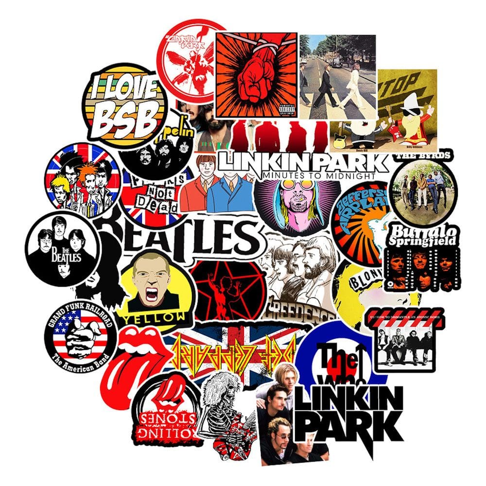 Pacote de adesivos Nostalgic Music Graffiti Anime 50 unidades de 4-8 cm