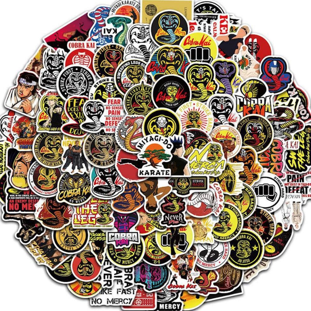 Pacote de adesivos Cobras Kais Anime, vinil impermeável, 102 unidades
