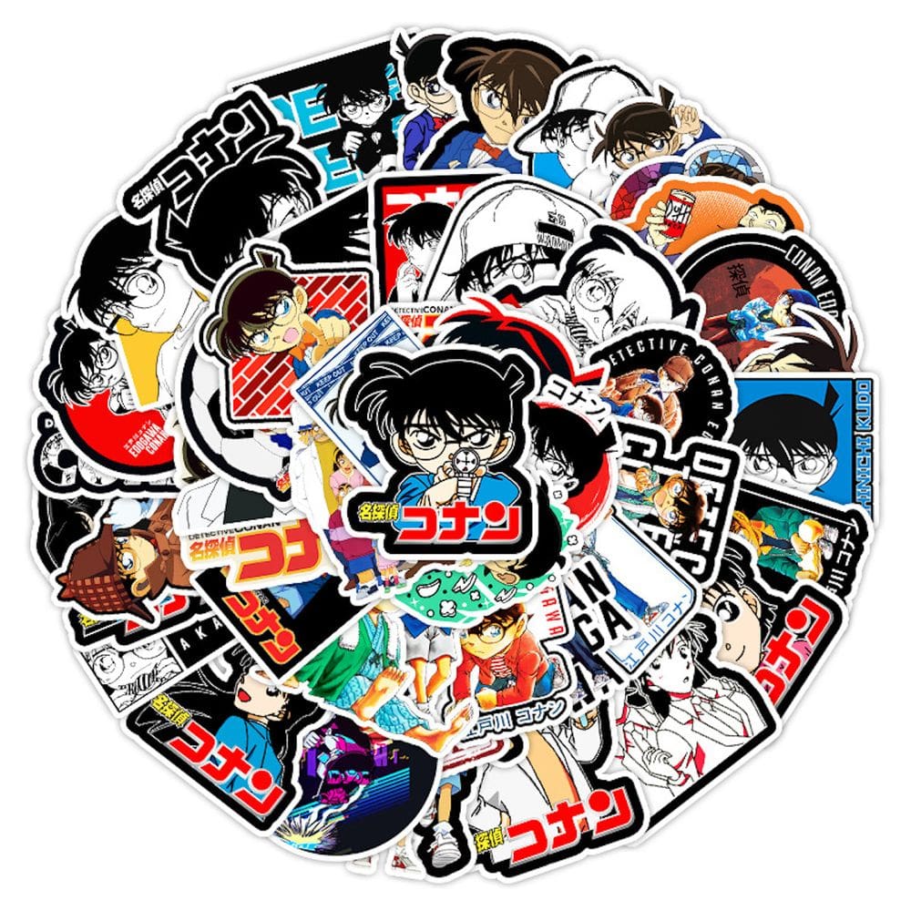 Adesivos Detectives Conans Anime PVC 50 unidades 5,5-8,5 cm
