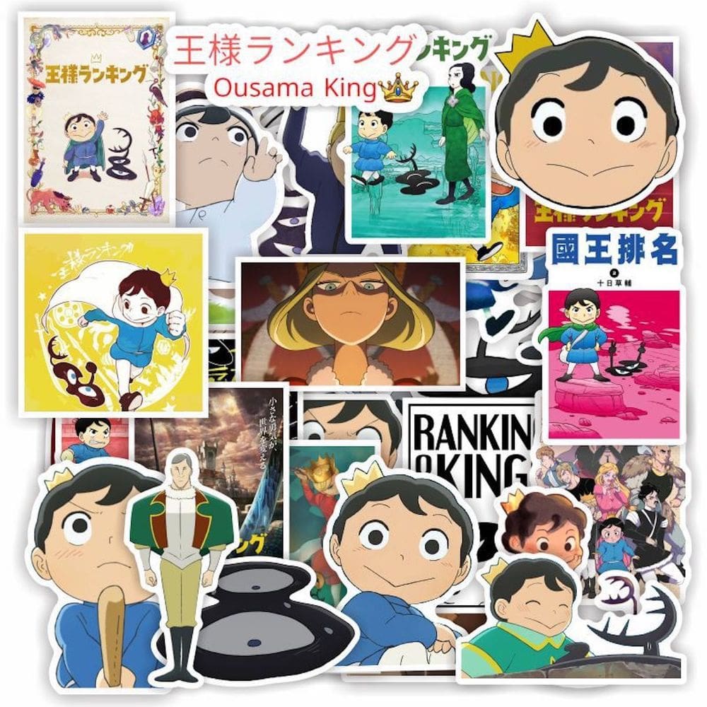 Pacote de adesivos Rankings of Kings of Kings Anime, vinil impermeável, 50 unidades