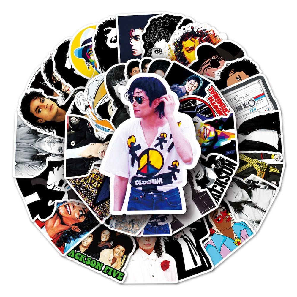 Pacote de adesivos Michael Jackson Anime 51 unidades 4-8 cm