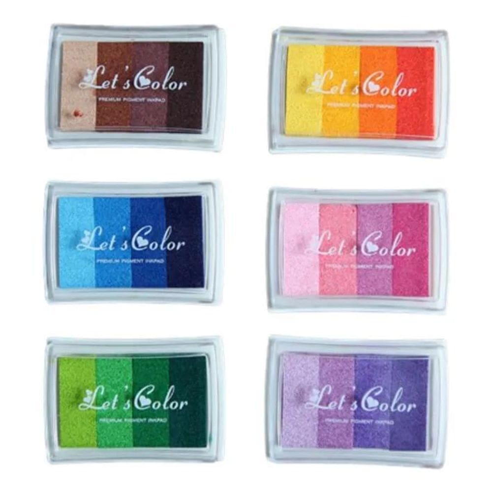 2X Carimbeira Degradê 4 Tons Árvore De Digitais Casamento Fe