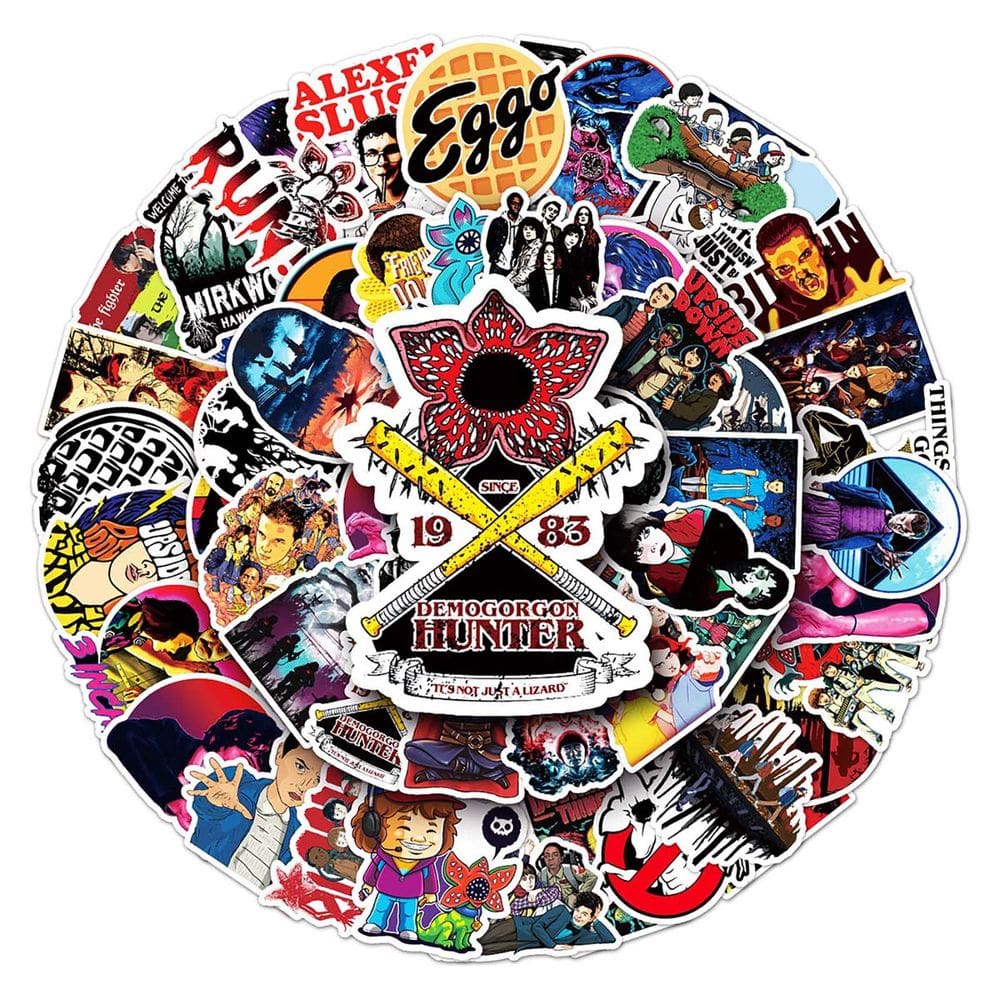 Pacote de adesivos Strangers Anime Waterproof Vinyl 51 unidades