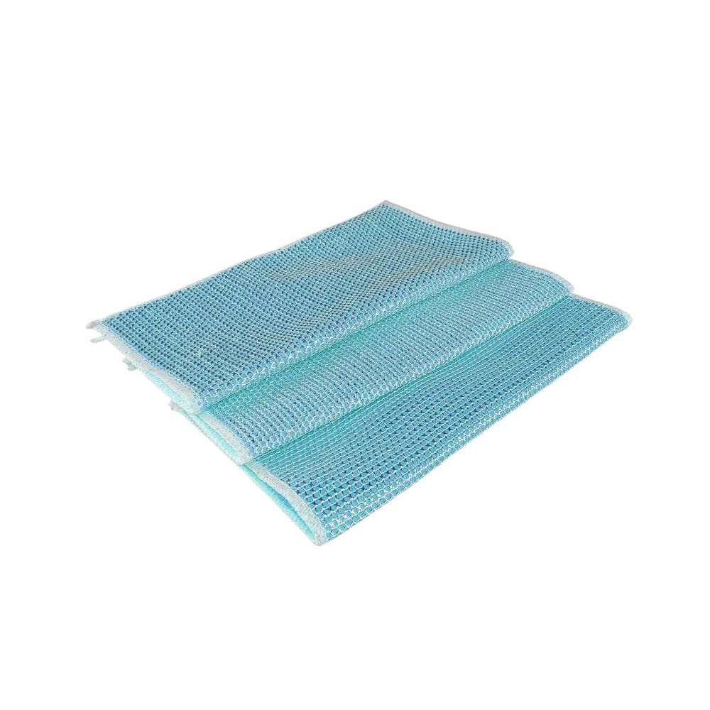 Pano Multiuso Azul Kit 3 Malha Aramado Cozinha Limpeza