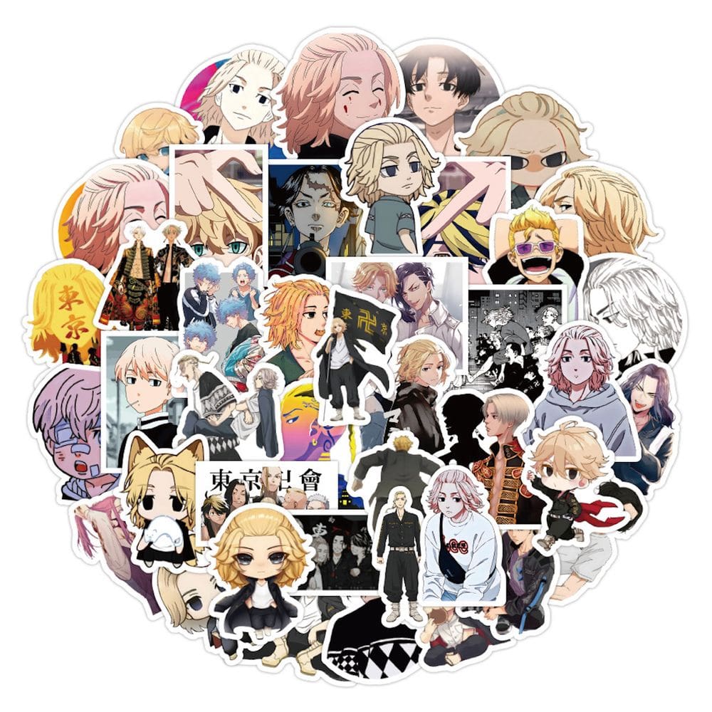 Adesivos Tokyo Avengers Anime 60 peças em PVC impermeável