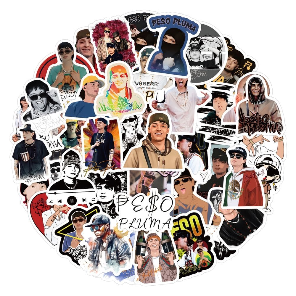 Pacote de adesivos Peso Plumas Anime Waterproof Vinyl 60 unidades