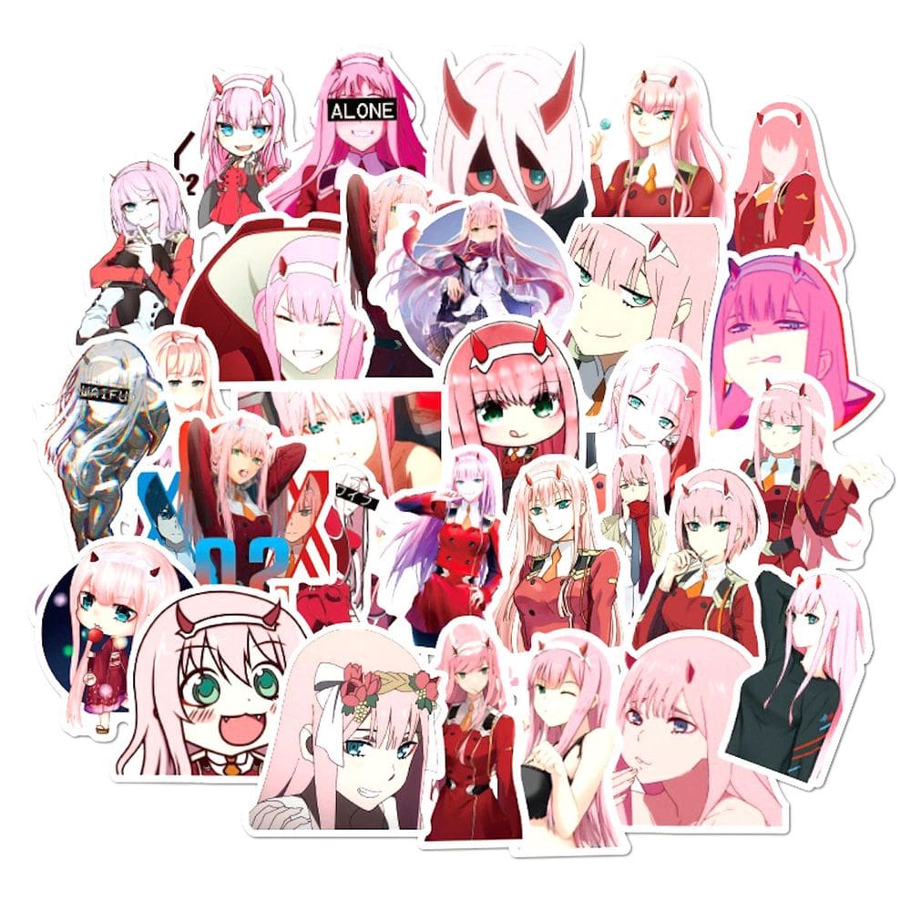 Adesivos Darlings in the FRANXX Anime Waterproof 50 unidades