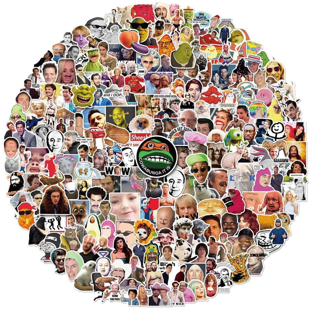 Pacote de adesivos Internet Celebrity Anime, vinil impermeável, 300 unidades