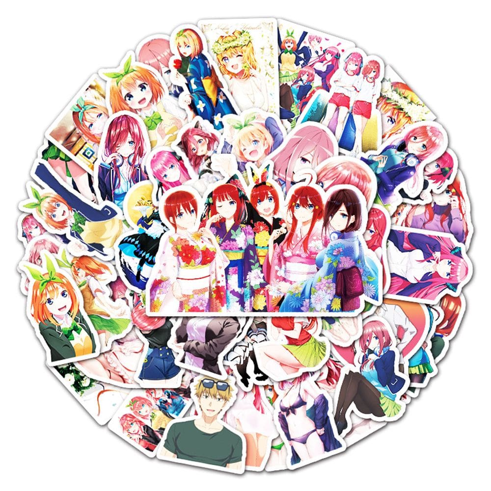 Adesivos Quintessentials Quintuplets Anime Waterp 50 unidades