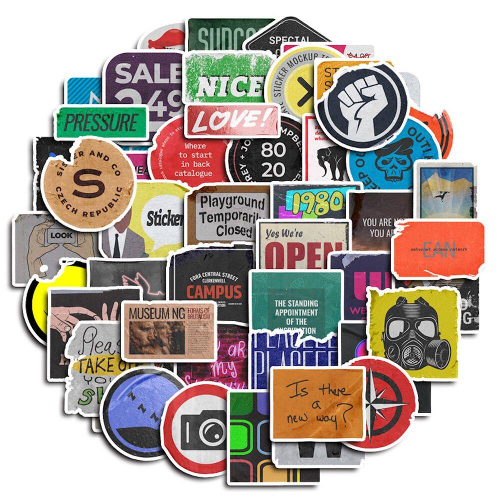 Pacote de adesivos Claires Anime Waterproof Vinyl 50 unidades