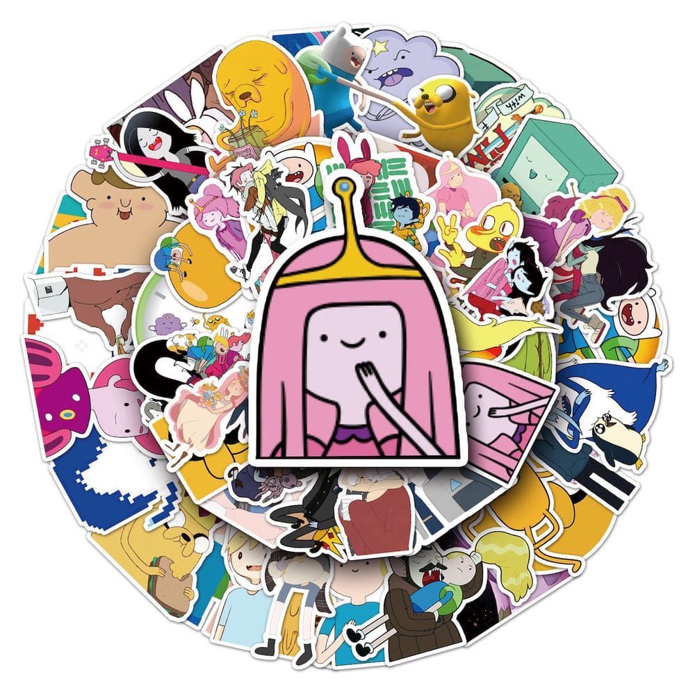 Adesivos Adventure Time with Finns Jake Anime 50 unidades de PVC